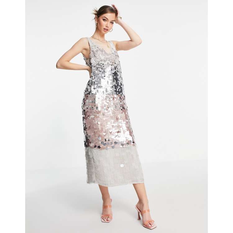 asos multi coloured sequin dress