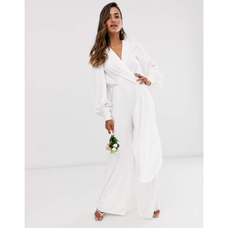 ASOS EDITION Combinaison de mariage effet drap sur le c t