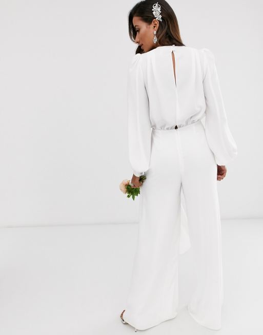 ASOS EDITION Combinaison de mariage effet drap sur le c t