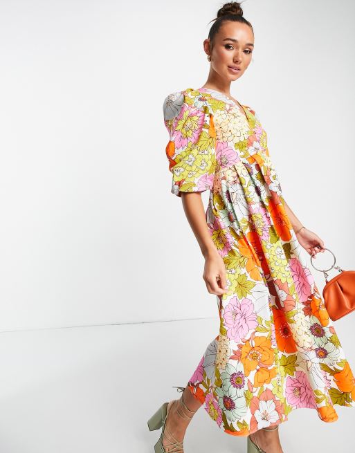 Asos floral sale dress