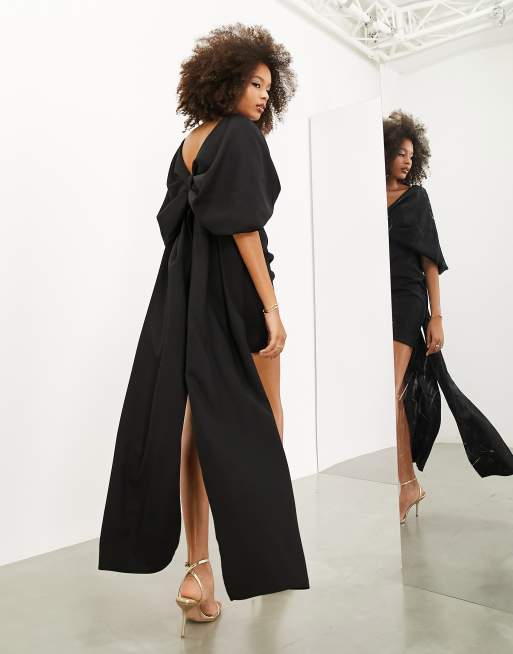 Asos black cheap kimono dress