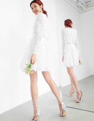 asos crop top wedding dress
