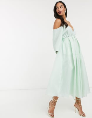 cross back midi dress