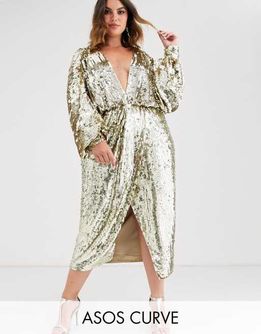 Asos curve cheap sequin dress