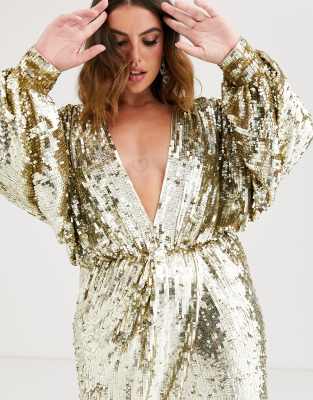 batwing sequin dress