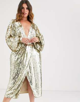 batwing sequin dress