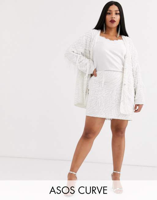 ASOS EDITION Curve beaded fringe co ord ASOS