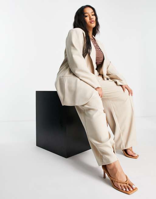 ASOS EDITION Curve - Blazer oversize long - Taupe, 4 de 4