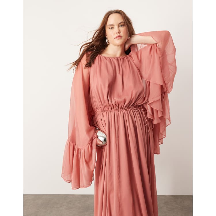 Asos dusky pink dress sales
