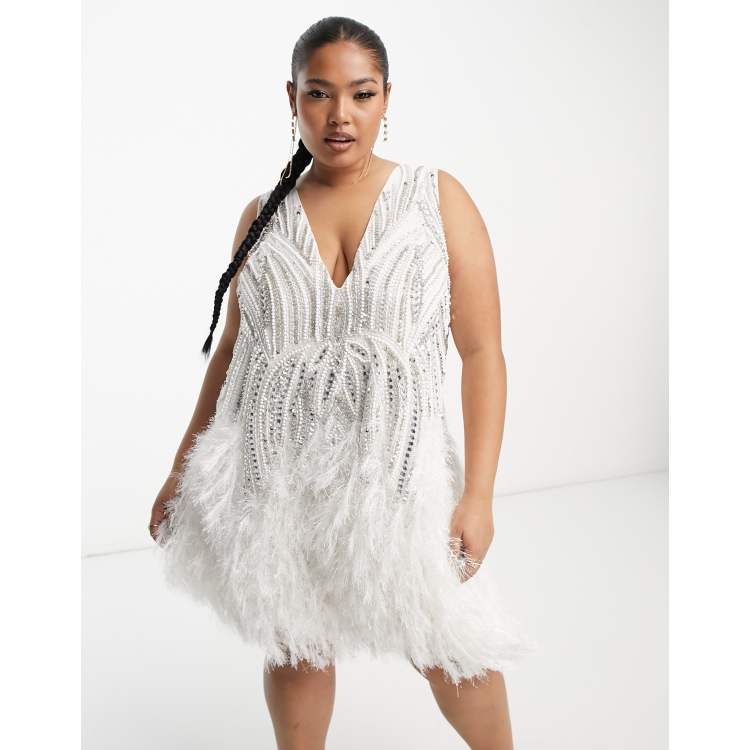 Asos curve outlet white dress