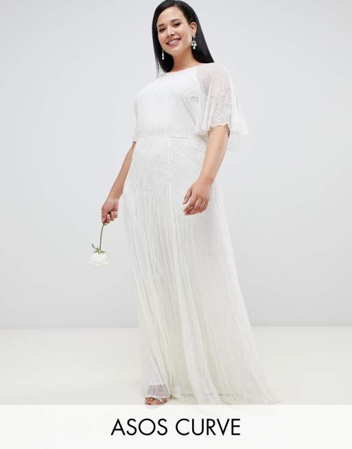 ASOS  EDITION Curve  deco embellished wedding  dress  ASOS   ASOS  EDITION Curve  deco embellished wedding  dress  ASOS