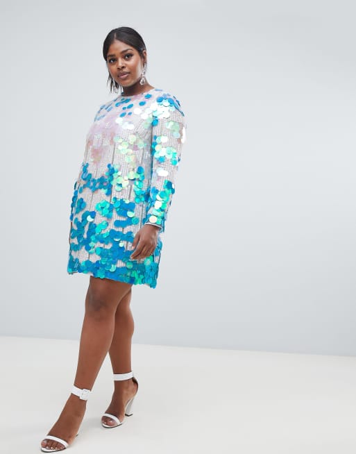 Asos sequin best sale dress plus size