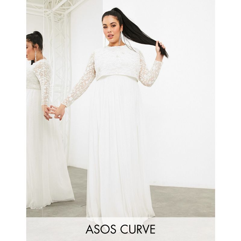 EDITION Curve – Fleur – Brautkleid mit kurz geschnittenem, verziertem Oberteil