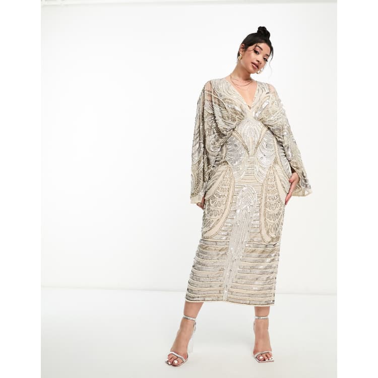 Asos kimono dress sequin hotsell