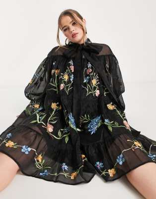 ASOS Embroidered Shirt Dress