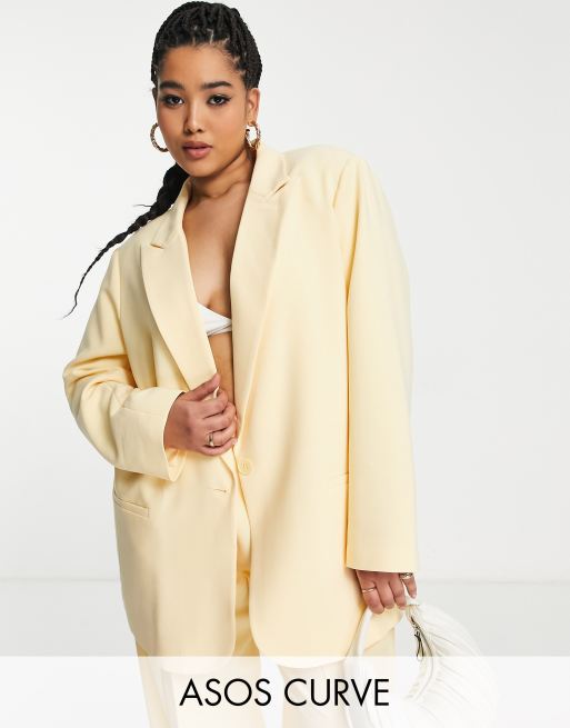 Cream deals longline blazer