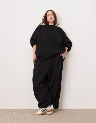 ASOS EDITION ASOS EDITION Curve oversized premium heavy weight jogger in black