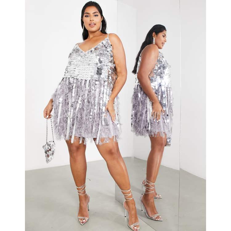 Asos sequin 2025 dress plus size