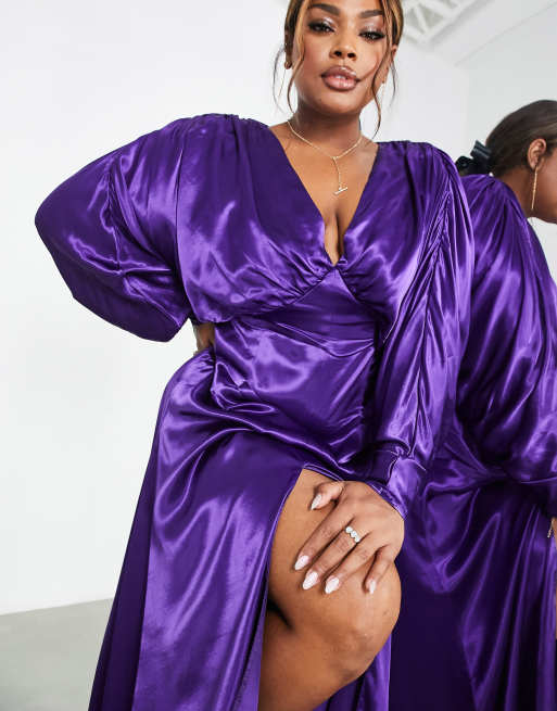 Purple store satin dress