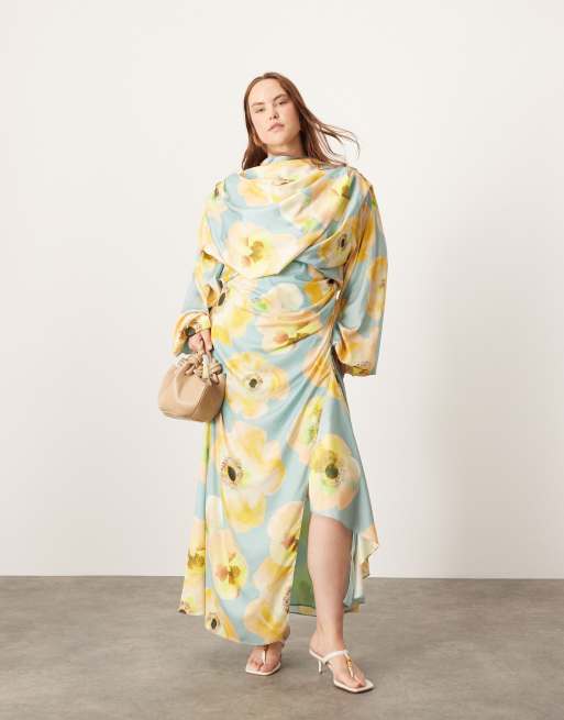 Asos curve yellow dress hotsell