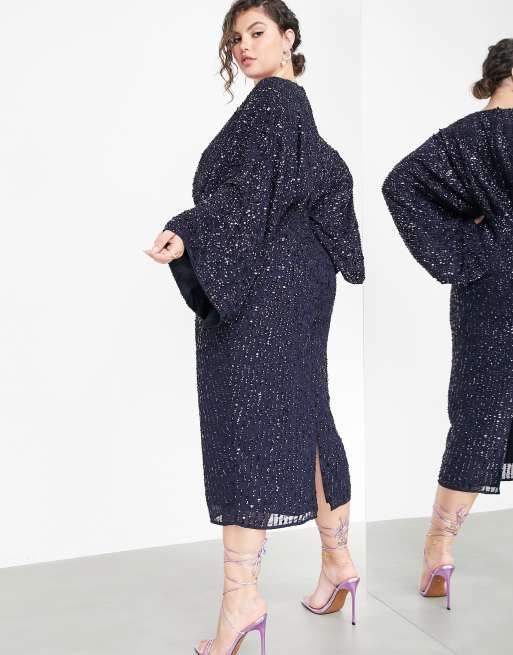 Asos curve best sale sequin kimono