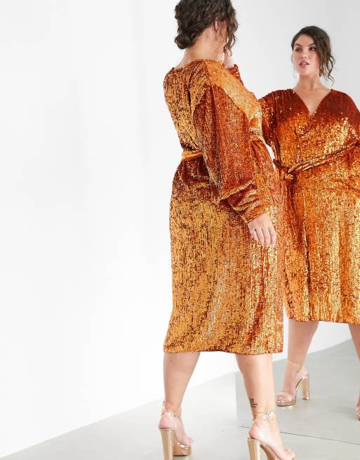 Asos sequin outlet dress plus size