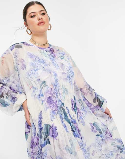 asos design shirred maxi dress in ditsy floral Daisy Street shirred maxi dress with puff sleeves in black ditsy floral