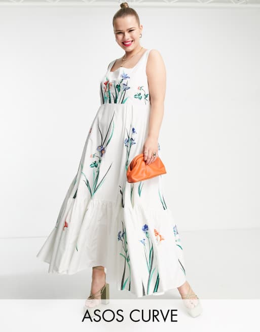 Cotton floral maxi on sale dress