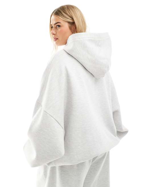 ASOS EDITION Curve - Sweat à capuche oversize en tissu épais de qualité supérieure - Gris chiné, 2 de 4