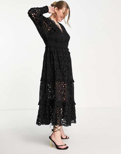 Asos broderie outlet dress