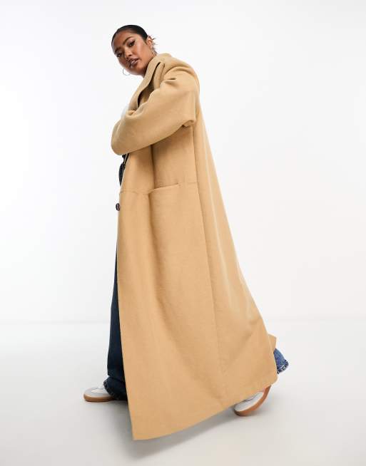 Maxi hooded wool hot sale coat cloak