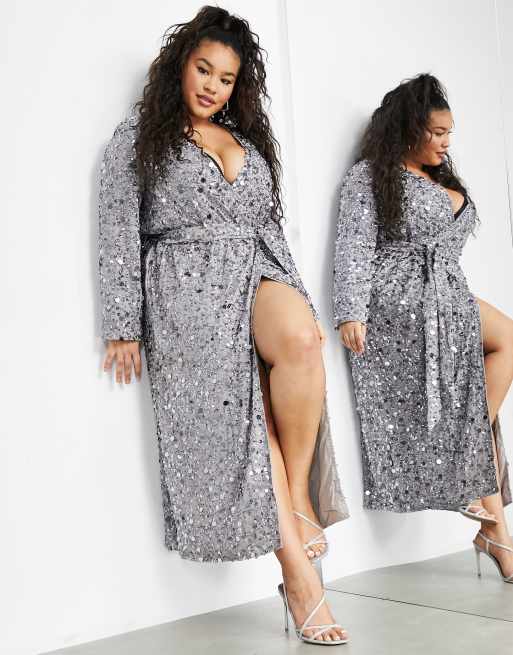 Asos sequin dress plus hot sale size