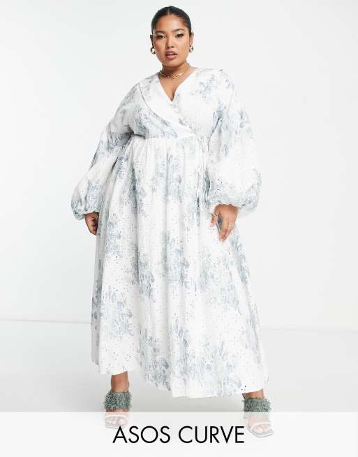 Asos curve hot sale white dress