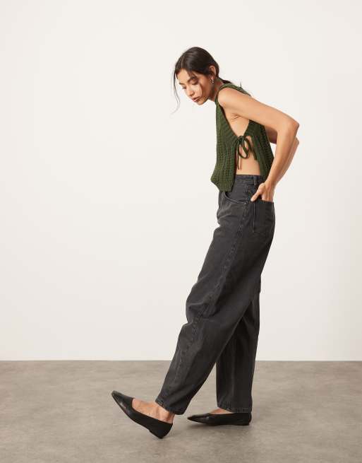 ASOS EDITION - Débardeur en maille épaisse avec liens noués sur les côtés - Vert kaki, 4 de 4
