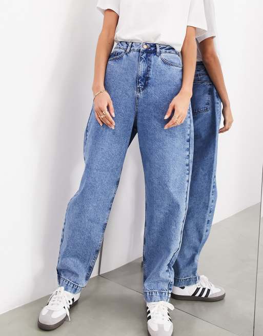 ASOS DESIGN Cone Mill denim American classic baggy jeans in mid wash