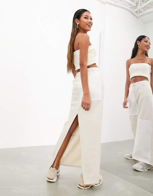 White maxi cheap skirt asos