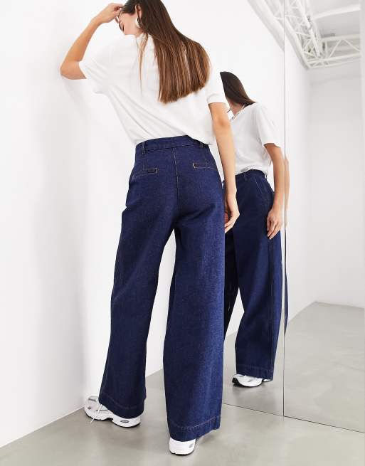 Indigo wide leg jeans best sale