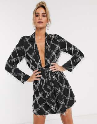 diamond blazer dress