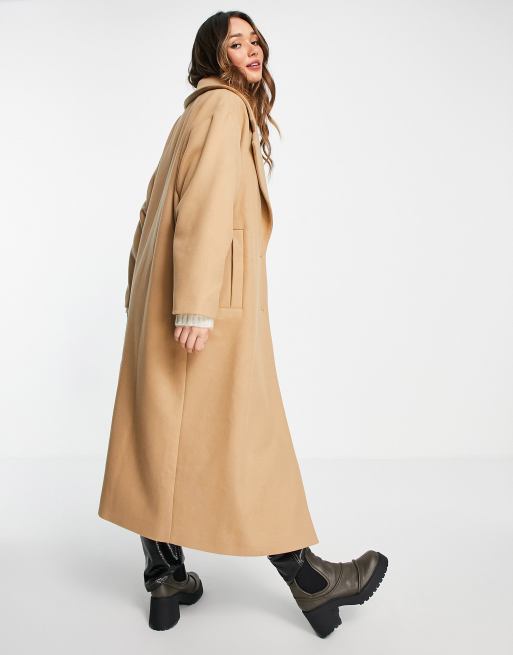 ASOS EDITION double oversized coat in camel |