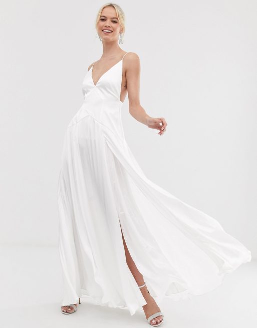 ASOS EDITION double split front cami wedding dress | ASOS