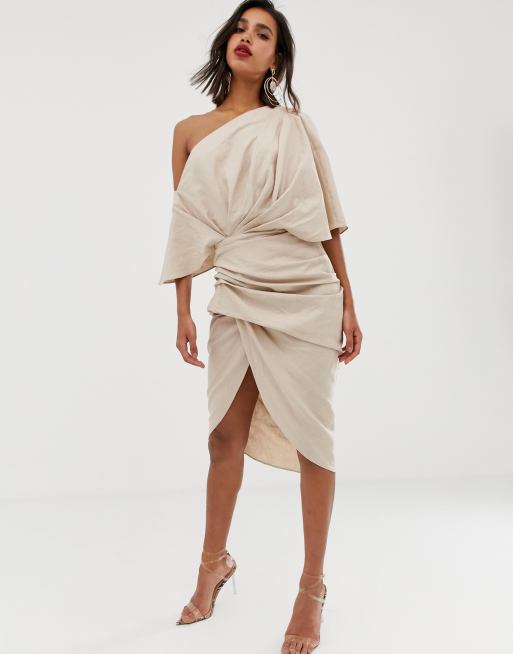 Linen asymmetrical sale dress