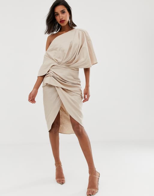 Linen asymmetrical outlet dress