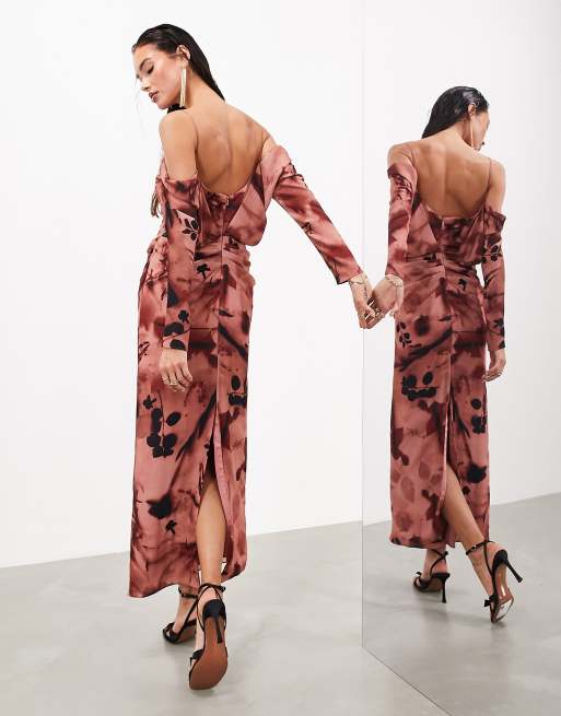 Asos bardot maxi outlet dress