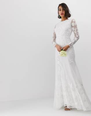 asos edition floral applique wedding dress