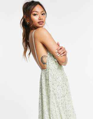 asos edition embellished cami midi dress