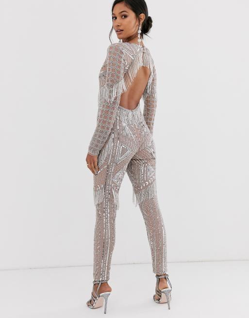 Asos store silver jumpsuit