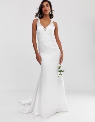 asos edition deco embellished wedding dress