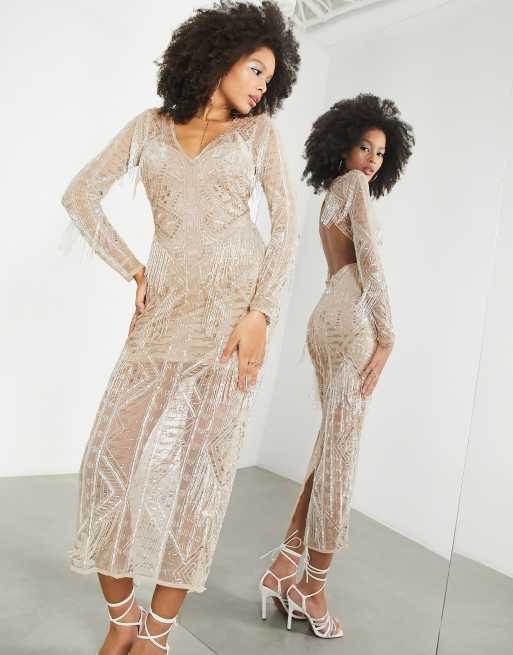 Asos beaded maxi dress on sale