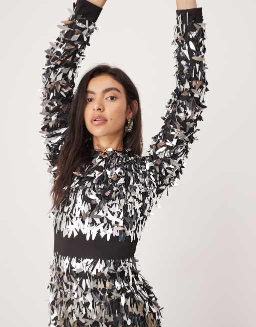 Asos long sleeve party dress online