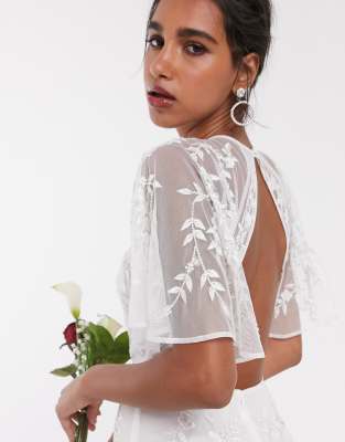 asos white beaded dress
